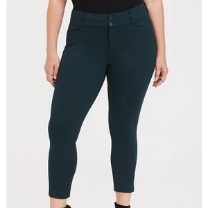 Torrid Green Skinny Ankle Ponte Pants